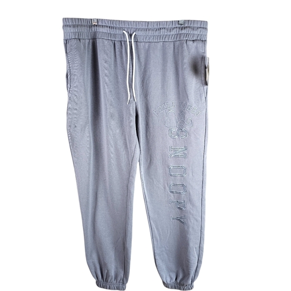 Peanuts Snoopy Chill Vibes Graphic Gray Joggers in XXXL NWT - Picture 2 of 9